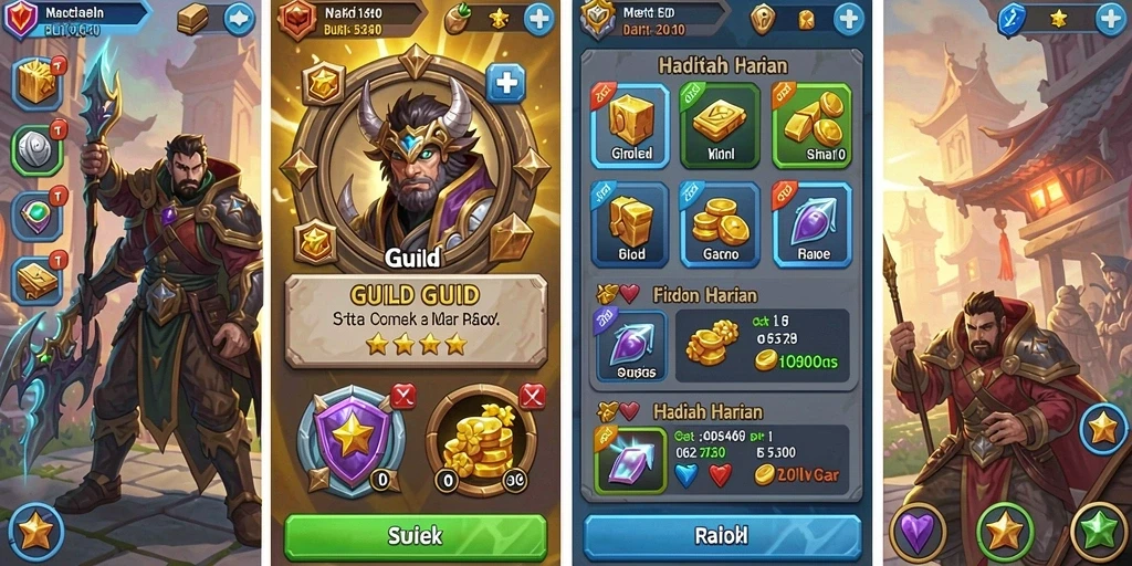 hokigame - Tampilan permainan yang menawan dan penuh warna.